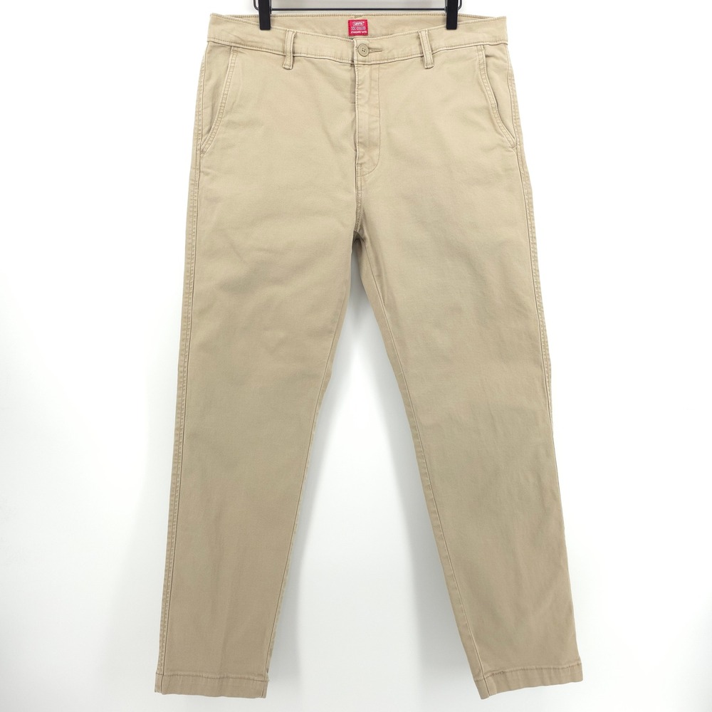 Levis XX Chino Mens Standard Taper Pants 36x32 Tan Khaki 85226-0069